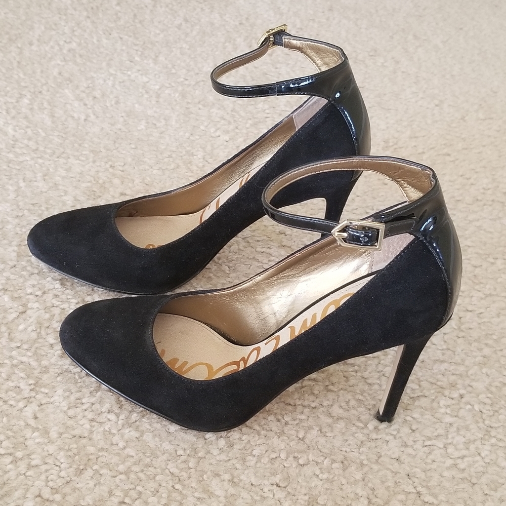 Sam Edelman Leather/ Suede Black Pumps Sz 6
